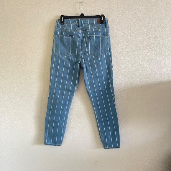 RSQ High Rise Ankle Skinny Stripe Women's Light Blue Skinny Jeans - Picture 4 of 5